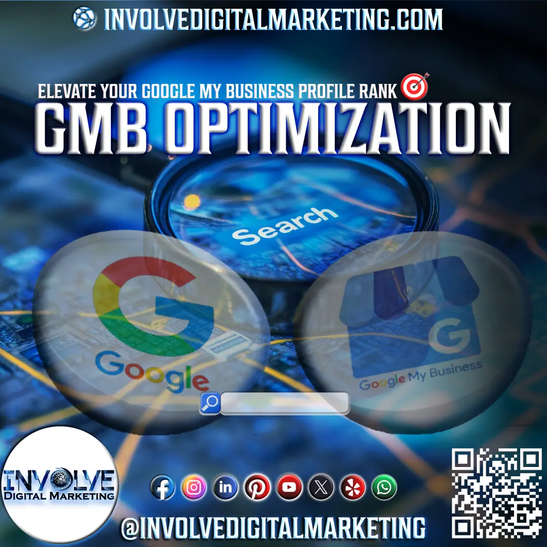 Google Business Profile optimization graphic, Involve Digital Marketing local SEO, Jacksonville, FL
