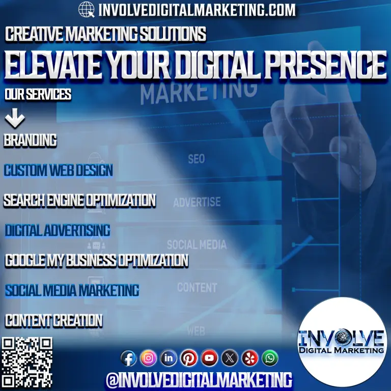 Elevate Your Digital Presence graphic, SEO, ads and social by Involve Digital Marketing, Orange Park, FL