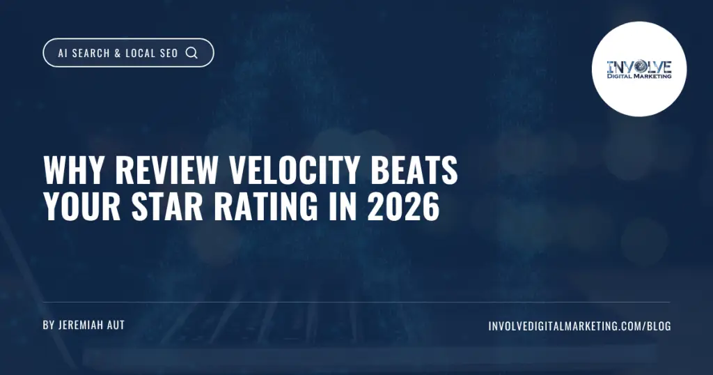 Graph showing Google review velocity outperforming star rating average