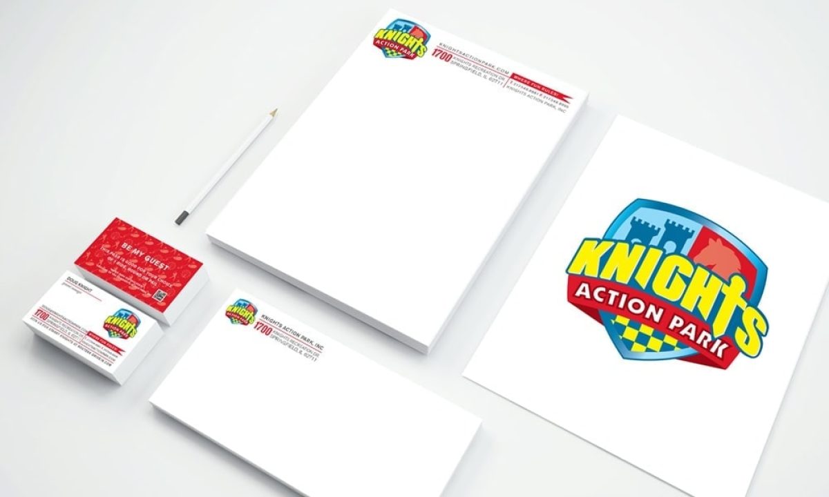 Knights action park logo & collateral